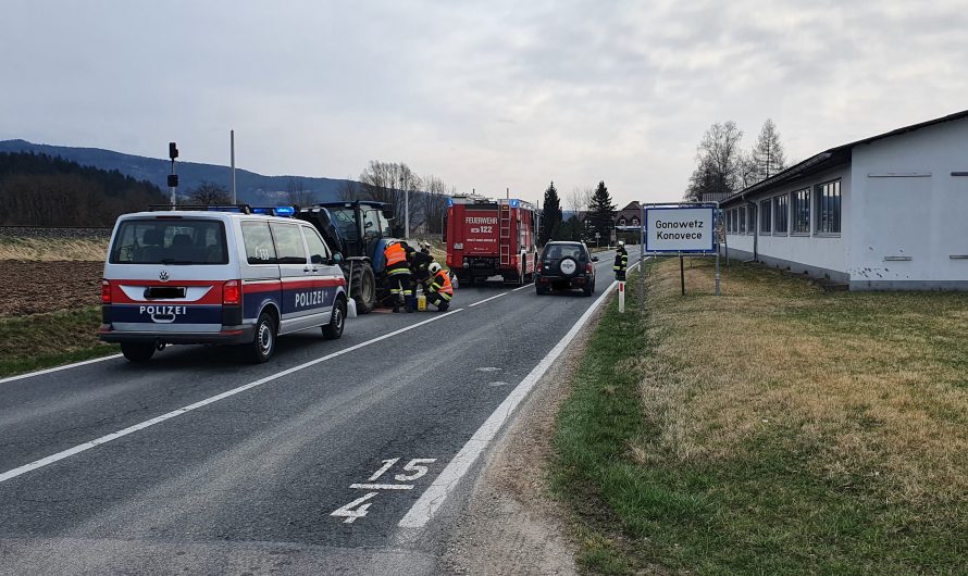 Austritt von Betriebsmittel auf der B81 Bleiburger Straße