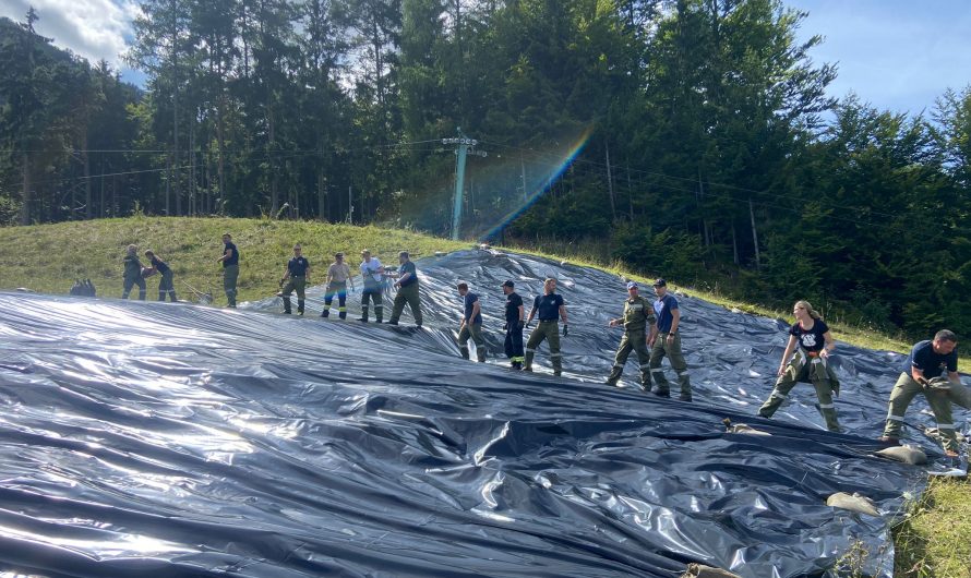 Absicherung von Hangrutschungen und Aufräumarbeiten nach Hochwassereinsätzen