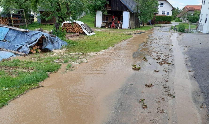 Überschwemmung in Pirkdorf
