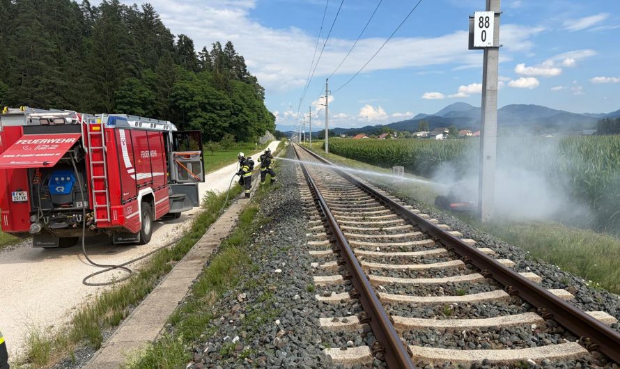 Brand eines Mähroboter